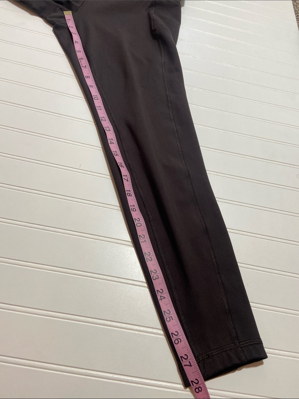 Yogalicious High-Rise Leggings Size 1X Chocolate Brown Pockets Athleisure - Picture 6 of 7
